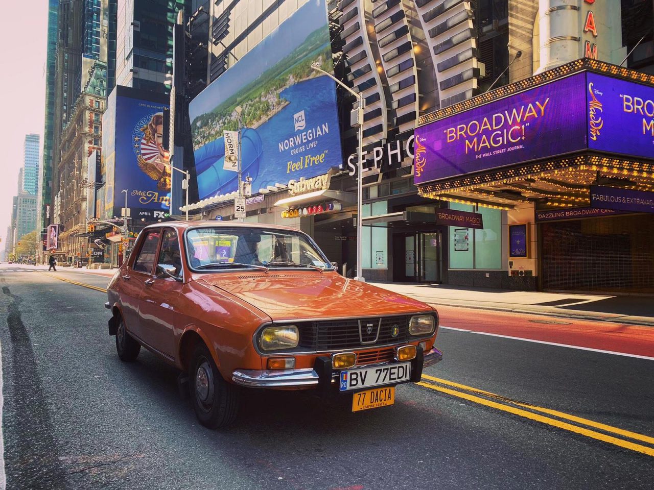 Dacia 1300 on Empty New York Streets